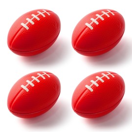 Crocode tears 4Pcs Mini Foam Footballs Red Football Stress Ball Squishy Football Party Favor Soccer Party Decoration