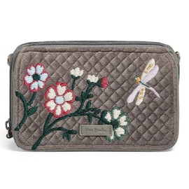 Vera Bradley Iconic RFID All in One Crossbody in Wolf Gray Velvet