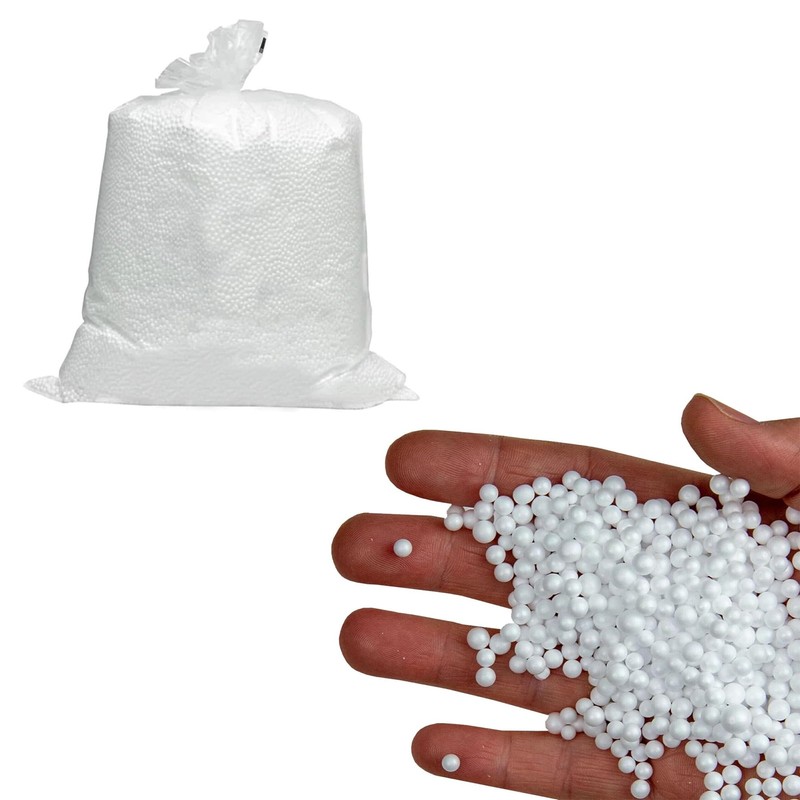 White 1.5 Cubic Booster Bean Bag Small Polystyrene Bead Cavity