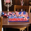 4pcs Patriotic Memorial Table Signs, 4 Styles USA Fourth of