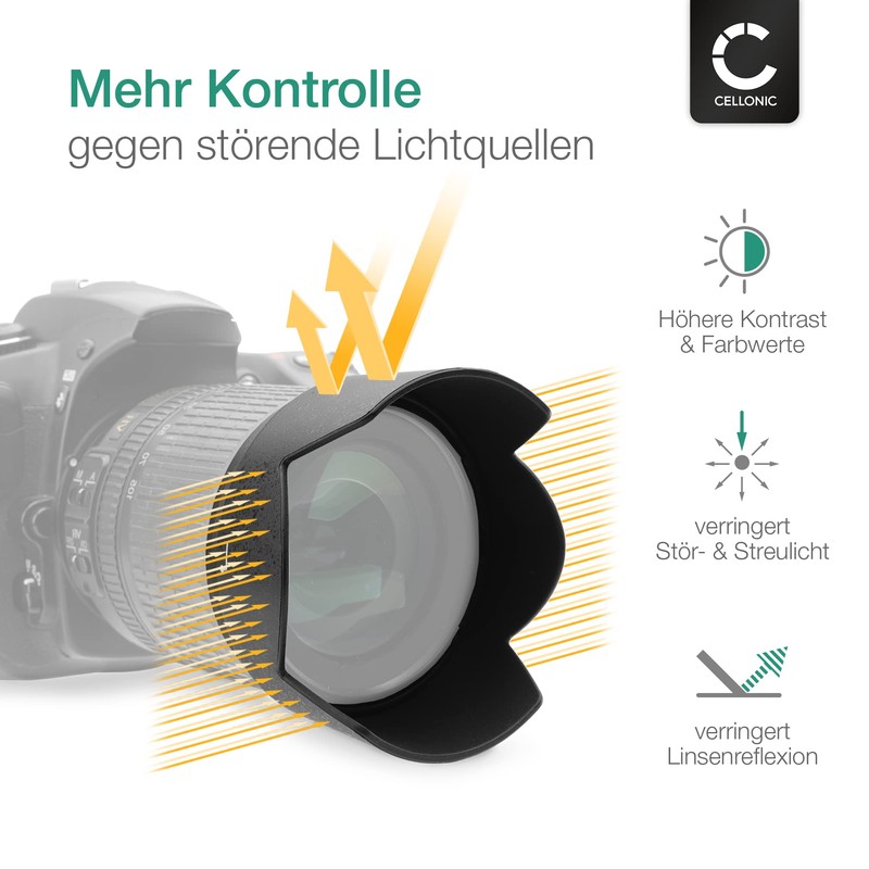 Cellonic® Camera Lens Hood N106 for Nikon P DX Nikkor