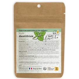 Zahnpasta in Pulverform frische Minze - ohne Fluorid - zum selbst Mischen - 16gr = 80ml - Step One