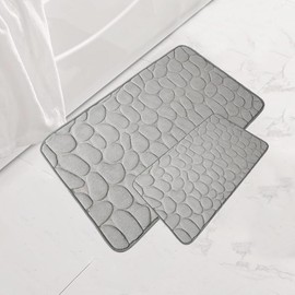 ¡MIA! Bathroom Rugs – Bath Rugs-Bath Mat for Bathroom-Soft and Absorbent Bath Mats for Comfort, Style, and Safety with Every Step, Ideal for Shower, Sink, or Entryway Gray