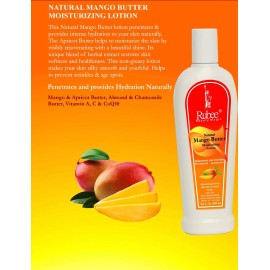 Rubee Natural Mango Butter Moisturizing Lotion 16.9 oz. (3 Pack)