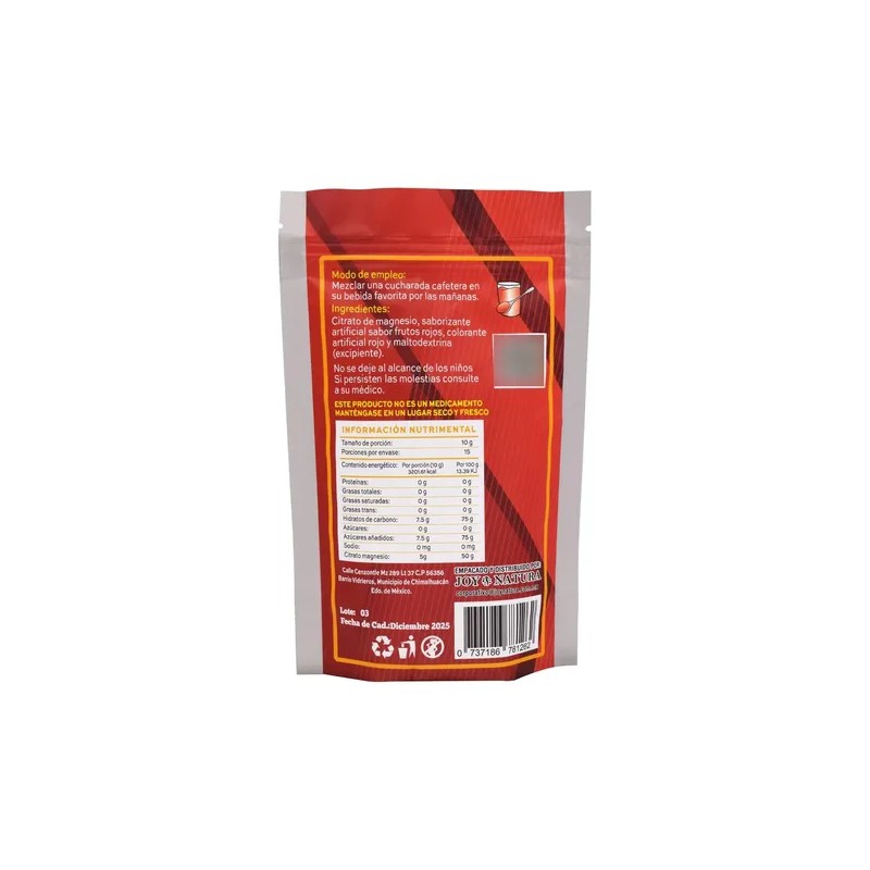 Citrato De Magnesio Sab Frutos Rojos 150 G Joy Natura