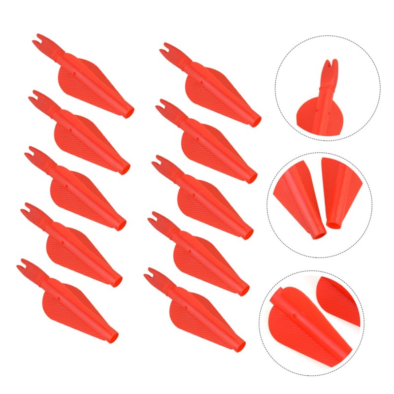 BESPORTBLE 20pcs Integrated Arrow Tails for Archery Practice Fletching for