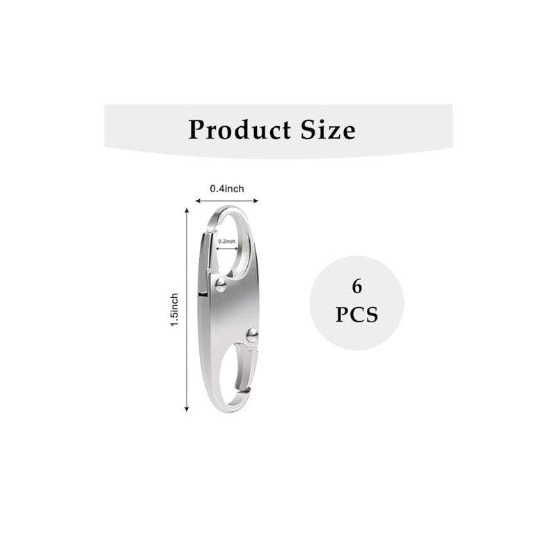 6Pcs Zipper Locks,Zipper Lock Clips,Theft Deterrent Detachable Zipper Clips Suitcase