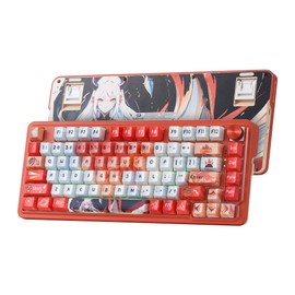 Redragon K673 PRO SE 75% 81 Keys Wireless Gasket RGB Gaming Keyboard, 3-Mode Anime Mechanical Keyboard w/Hot-Swap Socket, Dedicated Knob Control & 5-Layer Noise Dampening, Custom Hi-Fi Linear Switch
