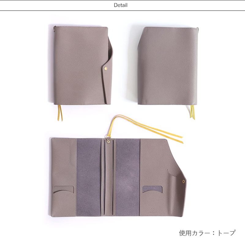 HUKURO A5 Booklet Type, Genuine Leather, Antibacterial, Pen Holder, Leather,