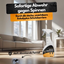 Schädlingsmeister Spinnen Abwehrspray - 500 ml - Schutz mit Eukalyptus & Chrysanthemum-Extrakt - Anti Spinnenspray - Spinnenabwehr - Spinnen vertreiben - Made in Germany