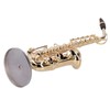 Miniature Copper Saxophone Model with Stand Mini Musical Instrument Ornaments