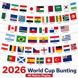 Bandera de la Copa Mundial 2026, banderines internacionales de 48 países, torneo de fútbol, banderín nacional de cuerda para bar deportivo, club, jard