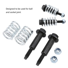 Exhaust Bolt and Spring Kit, Qiilu Exhaust Bolt Nut and Spring Kit, 2 Piece Muffler Bolt Spring Kit Fits 35129 Ball/Socket Joint Fixing Exhaust Bolt Nut and Spring Kit