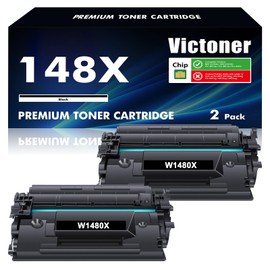 148X 148A Black High Yield Toner Cartridge Compatible Replacement for HP 148X 148A W1480A W1480X for HP Laserjet Pro 4001dw 4001dn 4001n MFP 4101fdw 4101fdn Printer Ink (2 Pack)