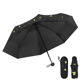 KYYGKY Umbrella Folding Travel Umbrella, 8 Ribs Compact Umbrella Lightweight Portable Umbrella Small UV Umbrella Tiny Pocket Umbrella with Capsule Case for Men Women, Mini Rain and Sun Umbrella