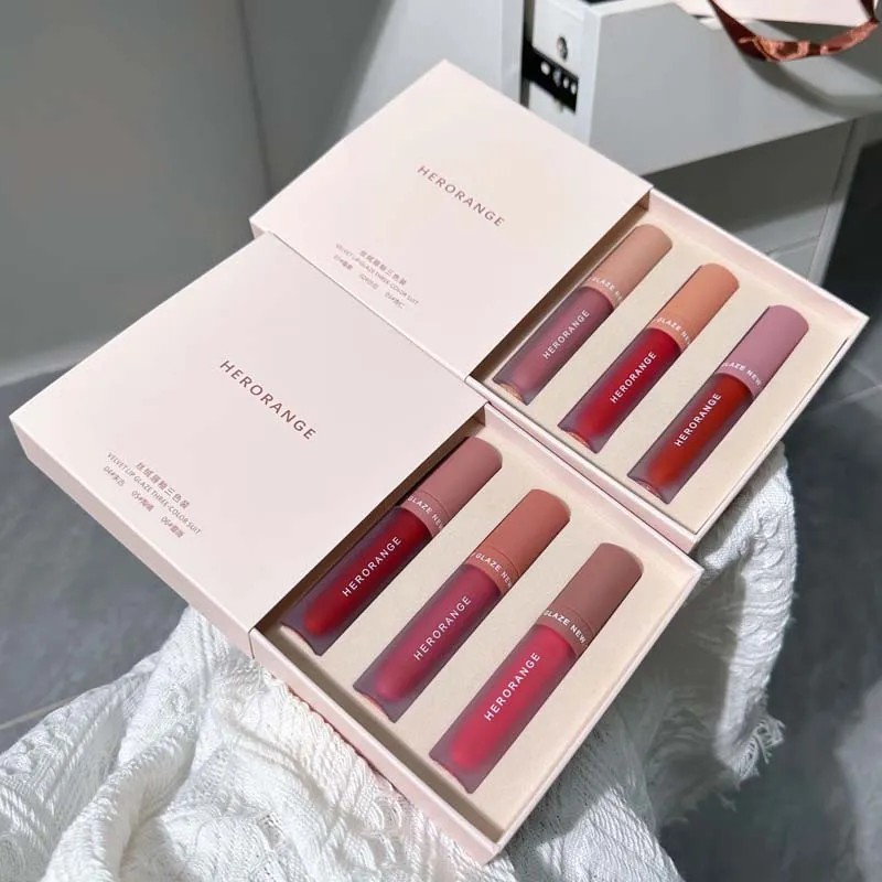 Set De 3 Labiales Gloss Largos Herorange