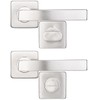AGT Toilet Door Handles: Set of 2 Stainless Steel Door