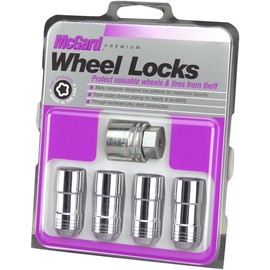 McGard 24205 Chrome Cone Seat Wheel Locks (M14 x 2.0 Thread Size) - Set of 4