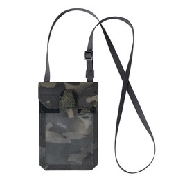 IDOGEAR Tactical ID Card Holder Visual Surface EDC Pouch with Zipper Pocket Badge Holders Credit Card Organizer Holster Neck Lanyard Hanging Hook and Loop Closure Pouches(camo Black)