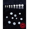 JIAINUS 2 PCS 925 Solid Silver Flat Back Studs Earrings