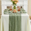 Fantastshop Sage Green Table Runner Cheesecloth 2 Pack 10FT Boho