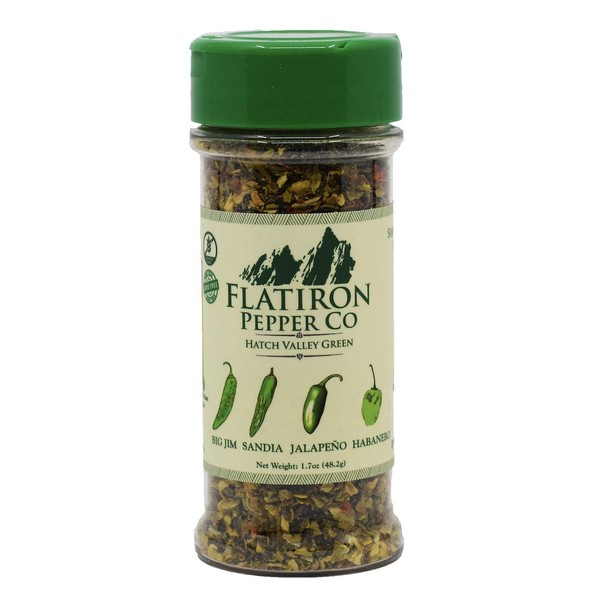 Flatiron Pepper Co - Hatch Valley Green. Premium Green Chile Flakes. Hatch Green Chile - Jalapeno - Habanero