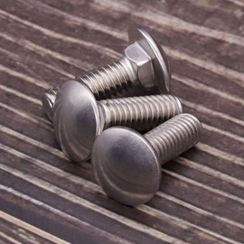 Pernos de carro de 5/16-18 x 1 pulgadas, tornillos de acero inoxidable 304 (18/8), cuello cuadrado de cabeza redondeada, grado A2-70, rosca completa, rosca gruesa UNC, 20 unidades