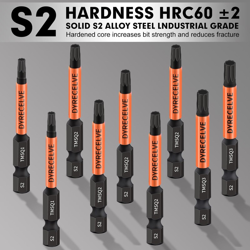 Professional 10-Pack 8 Point Torx Star & Double Square Bit