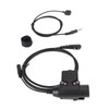 Throat Mic Earpiece 7.1mm Plug with Finger PTT Portable for