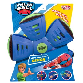 Wahu - PHLAT BALL Classic - Colore Casuale - Frisbee Volante Trasformabile in Pallone - Giochi da Giardino per Bambini dai 5 Anni - Palla Innovativa 15,7 cm - Frisbee 22,9 cm - 2+ Giocatori