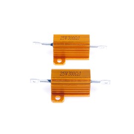LM YN 25 Watt 300 Ohm 5% Wirewound Resistor Electronic Aluminium Shell Resistor Gold (Pack of 2)