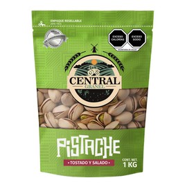 CENTRAL GRANEL | Pistache Tostado y Salado | Bolsa Resellable 1 KG | Snack Botana Frutos Secos | Calidad de Importación | Ideal como Botana Saludable y Recetas | Perfecta para Postres | Rico en Proteína y Fibra |