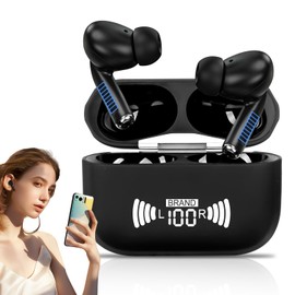 Voice Translator Earphones, 138 Languages AI Intelligent Bluetooth Translation Headset, HD Noise Reduction A9 In-Ear Translator Touch Headphones with App, Supports Two-Way Translation