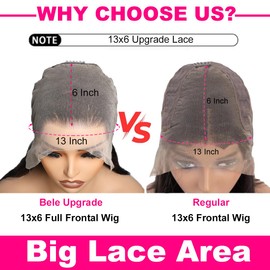 BELE 13x6 Body Wave Lace Front Wigs Human Hair HD Transparent Pre Plucked Bleached Tiny Knots Full Lace Frontal Wig Upgraded 14A 180 Dentisty Glueless 13x6 Lace Front Wigs Human Hair 24 Inch