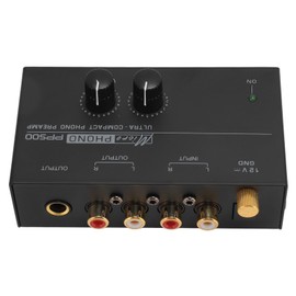 Phono Turntable Preamplifier, RIAA Equalized Low Noise Preamp with Conversion Signal, Electronic Stereo Phonograph Preamp for Turntable