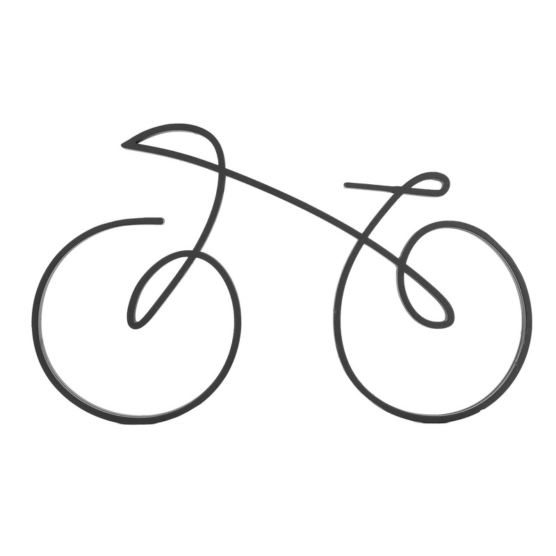 Minimalistic Bike Sculpture Metal Modern Wire Framed Style Bike Ornament