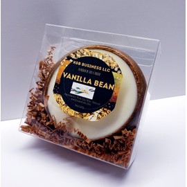 Handmade Hawaiian VANILLA BEAN Candle in Beautiful Acacia Bowl-Tropical Beach Theme, 5oz