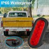 LIGBT 2PCS 6 Inch Oval Red LED Trailer Tail Lights