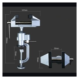 LiMePng 2 In 1 Table Vise Bench Clamp 360 Clamp Table Grinder Holder Fit For Rotary Tool Craft Model Tools Metal Working Tool LiMePng (Color : Bench Vise)