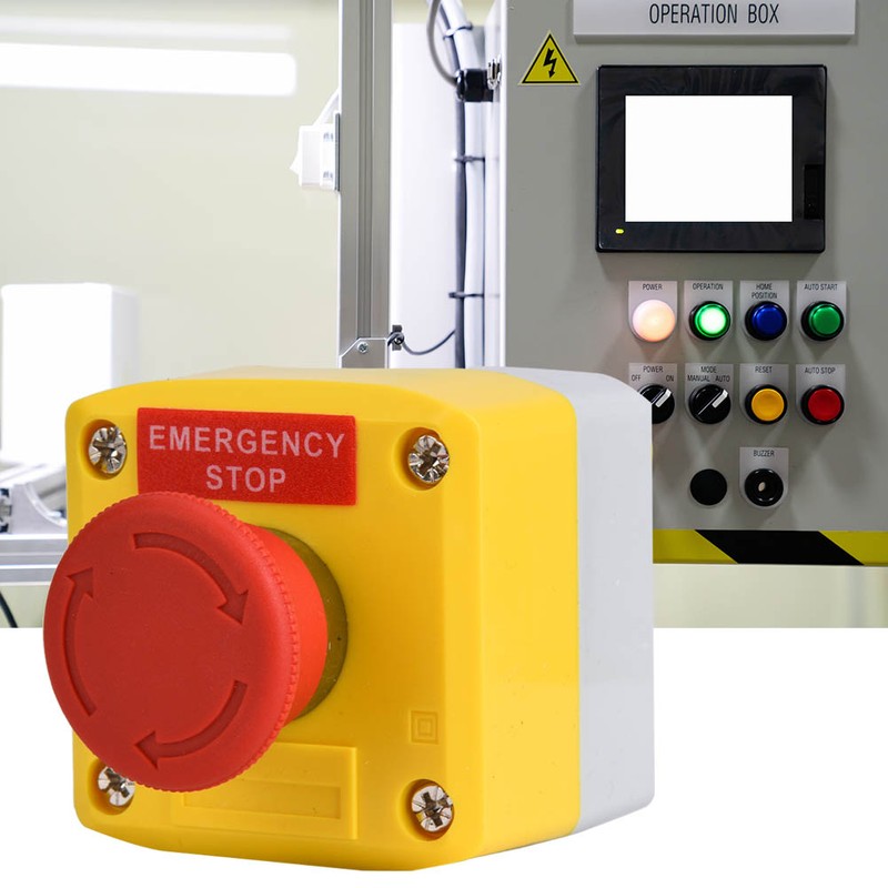 Red Sign Emergency Stop Push Button Switch IP65 Waterproof SP