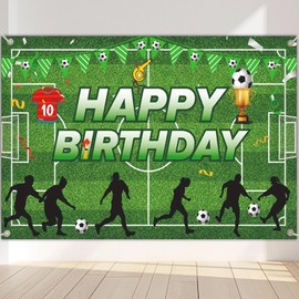 Soccer Birthday Party Decorations, Soccer Party Decorations Football Field Photo Background Wall Hanging Decor Banner for Holiday Birthday Party Supplies