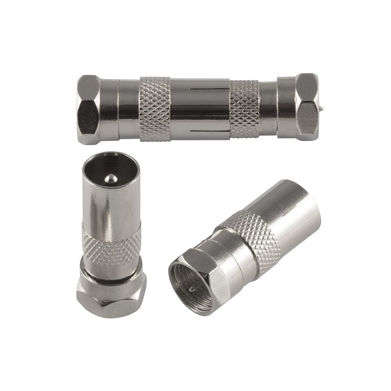 POPPSTAR 2 x SAT Adaptor Coaxial Antenna F Connector 1