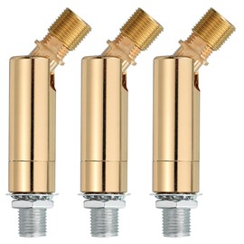 sourcing map Sloped Ceiling Adapter, 90/345 Degree 60x15mm M10 Fine Thread Sloped Ceiling Light Fixture Adapter Kit for Ceiling Pendant Light Chandelier Track Suspend(Gold, Pack of 3)