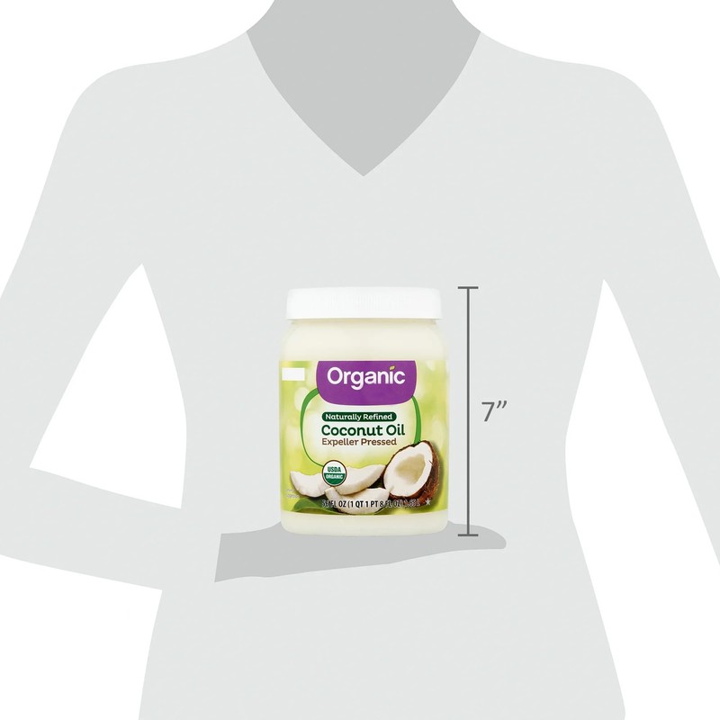 Organic Naturally Refined Coconut Oil with No Artificial Flavors or