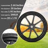 Upgraded 20" Flat Free Wheels Compatible with rubbermaid Wheelbarrow Tires,
