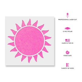 Sun Stencil - Reusable Stencils for Painting - Create DIY Sun Crafts and Projects