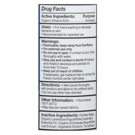 EO Organic Lavender Hand Sanitizer Spray, 2 Fl Oz (Pack of 6)