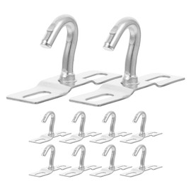 Operitacx 10 Stück Hakenzubehör Haken Zum Aufhängen Von Decken Klebehaken Verkleidungsklammern Marine Hardware Klammerhaken Schlaufenhaken Becherhaken Hängehaken Für Pflanzgefäße