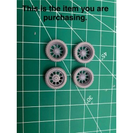 Unbranded 1/64 Scale Truck Wheels For Diecast Custom Build 17mm Diameter X 7mm Wide Resin