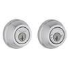 Kwikset Gatelatch Deadbolt Lock, Satin Chrome Round Keyed on Exterior
